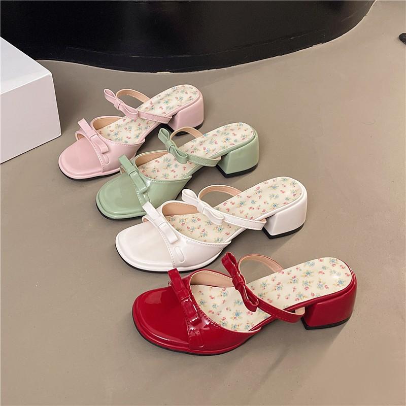 Beautiful Fish Mouth Cool Slippers Women's Summer Wear 2025 New Fashion Fairy Style with Skirt Thick Heel High Heels Women