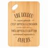 Planche À Découper Une Doudou Aussi Géniale - Plateau Apéro En Bambou Cadeau Gravé Pour Femme Saint Valentin Cuisine Barbecue