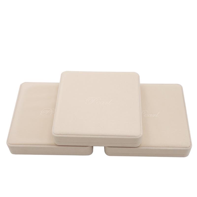 Velvet Jewelry Set Box for Pearl Necklaces, Rings & Pendants - Gold & Silver Storage