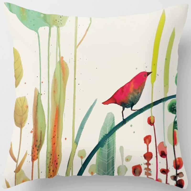 Oil Painting Floral Printing Pillowcase Home Decoration Car Sofa Decoration Pillowcase Ornament