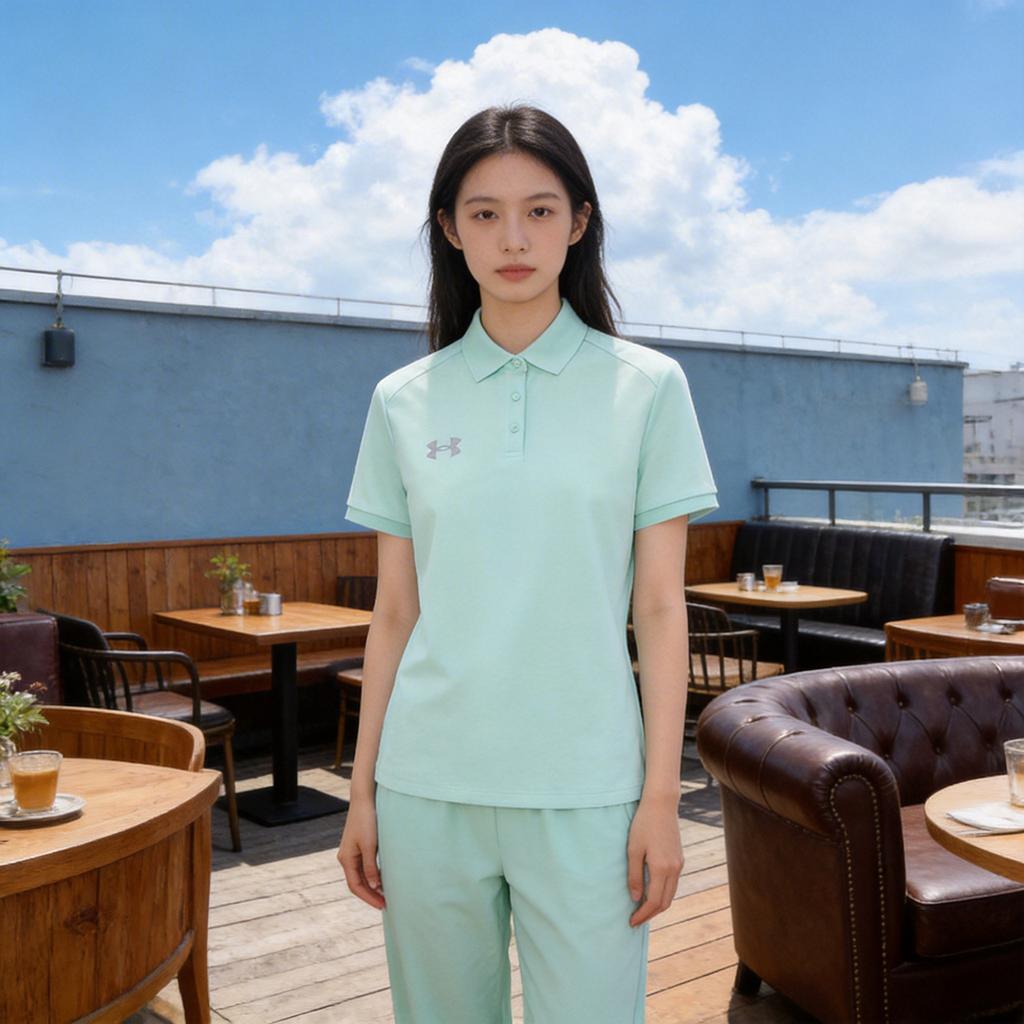 Under Armour Polo Style Fashion Sports Casual Breathable Versatile Short Sleeve T-Shirt Unisex Tops 26500511-703