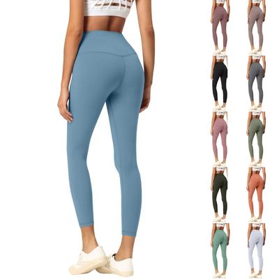 Kalhoty na jógu, Devítibodové kalhoty, T-Less Awkward Line Peach Butt Fitness Kalhoty, Rychleschnoucí sportovní kalhoty na zadek-Krásné kalhoty