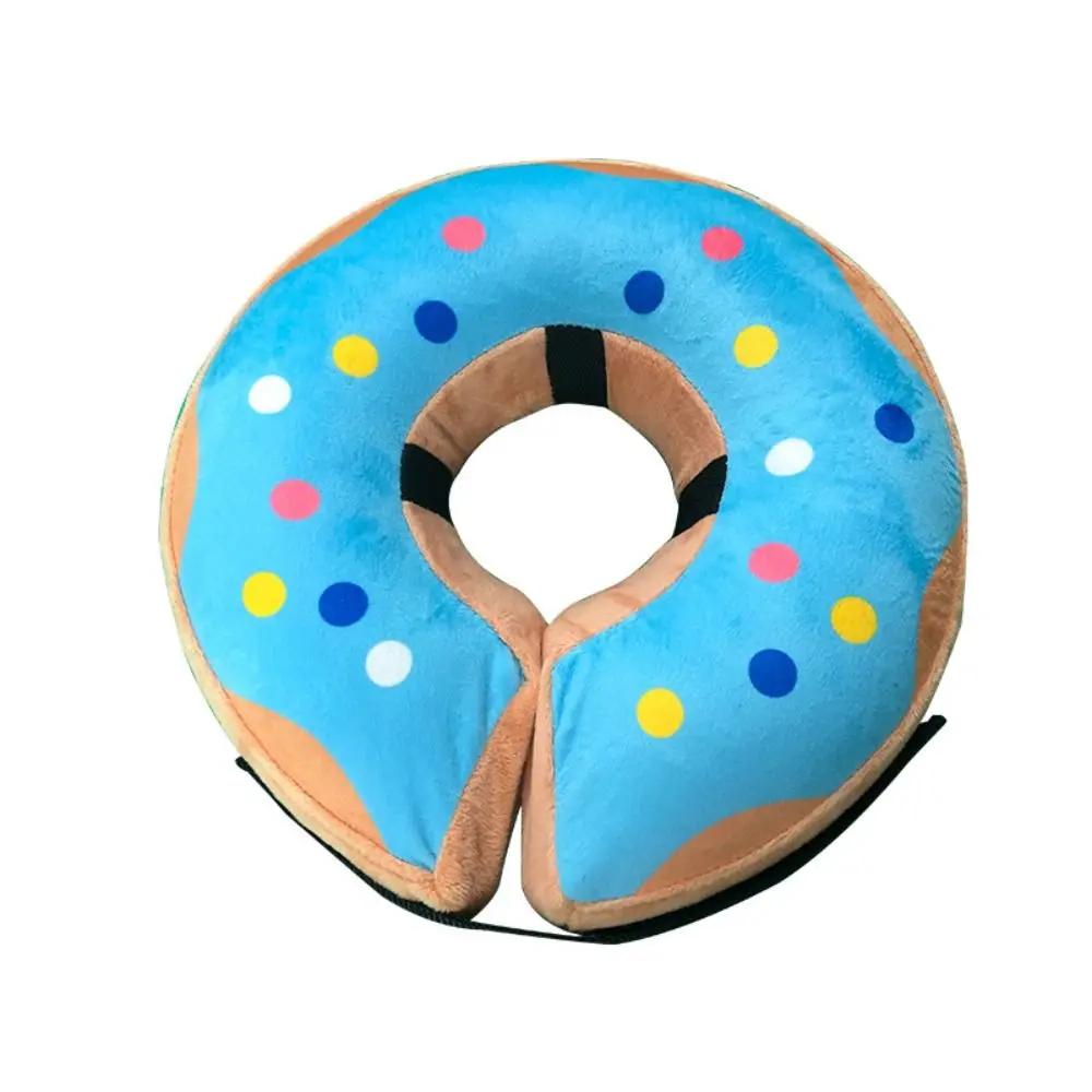 Protective Pet Recovery Cone Adjustable S/M/L/XL Elizabeth Cone Collar Printing Inflatable Dog Lick-proof Collar Cat Supplies