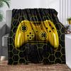 Mehrfarbige Gaming-Controller-Decke Cyber-cool Hautfreundlich und Warm Farbverlauf Gamer Als Heimdecke Gaming-Raum Dekoration