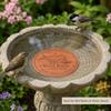 10cm Copper Bird Bath Disk Round Copper Plate with 3 Raised Support Points for Garden Bird Baths Fountains Outdoor Water Bowls