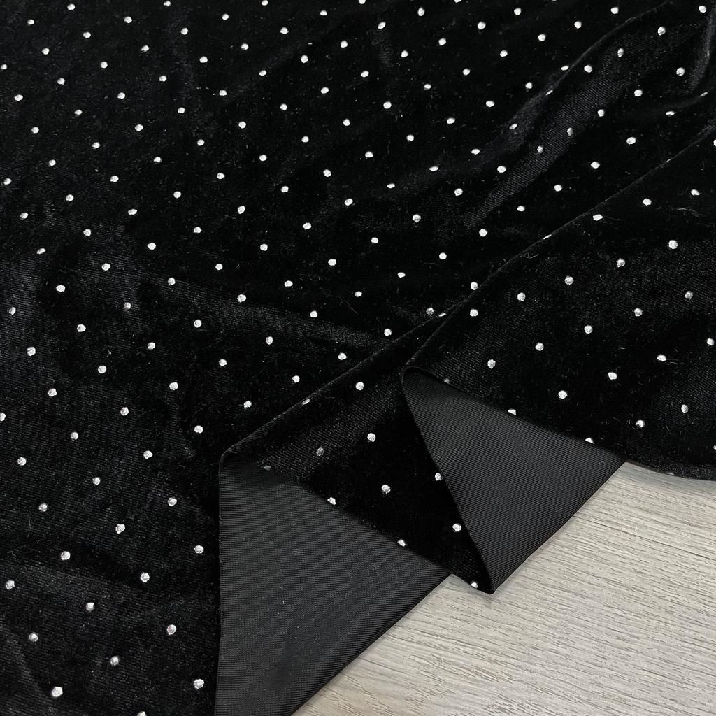 Imported High-grade Black Bright Diamond Hot Diamond Velvet Gold Velvet Fabric Dress Wedding Dress Formal Dress Designer Fabrics