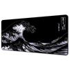 Great Wave Black Desk Mat Mousepad Japanese Art Mouse Pad Rubber Mat Mouse Carpet Table Pads Pc Mats 900x400 Office Accessories