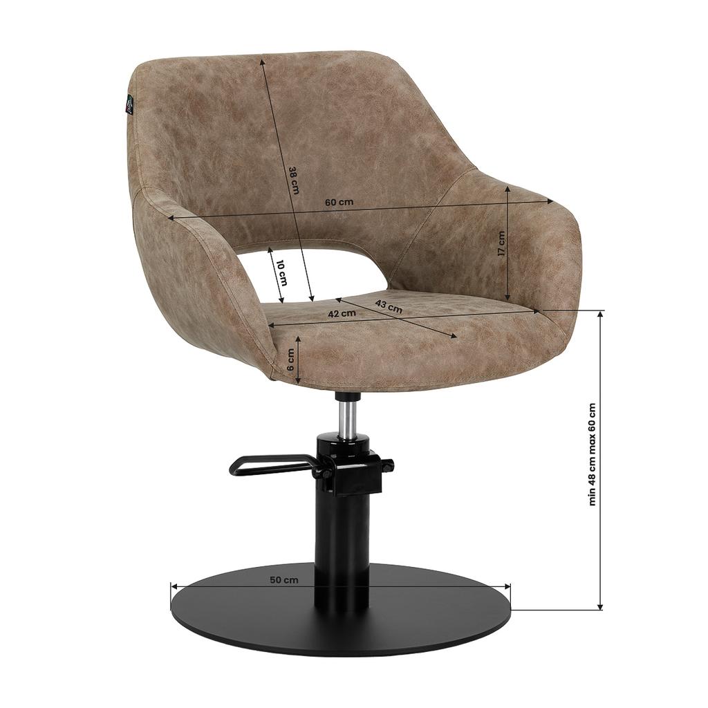Gabbiano Fotel Fryzjerski Morena Modern Old Brązowy