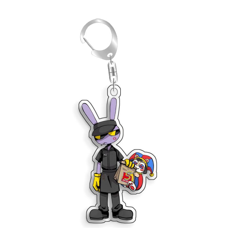 For The Amazing Digital Circus Jax Pomni Ragatha Zooble Caine Acrylic Selfmade Cute Cartoon Anime Keychain Pendant Toy Gift 5cm