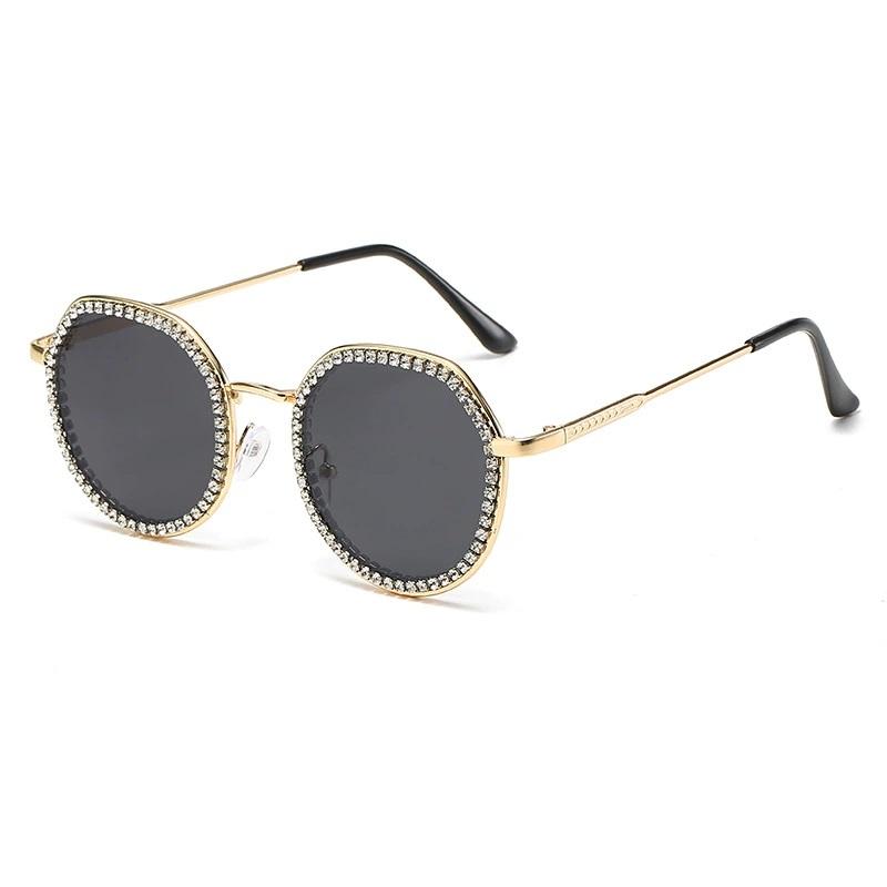 Non-polarized Women Bling Rhinestone Decorative Fashion Sunglasses for Outdoor Vacation Travel Beach Party Rave Party Musical Festival Decoration