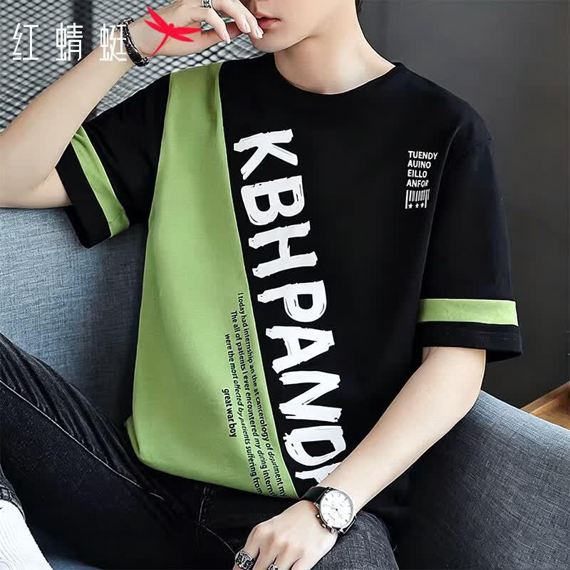 RED DRAGONFLY Men s Ice-Feel Breathable Casual Loose Round Neck T-Shirt L