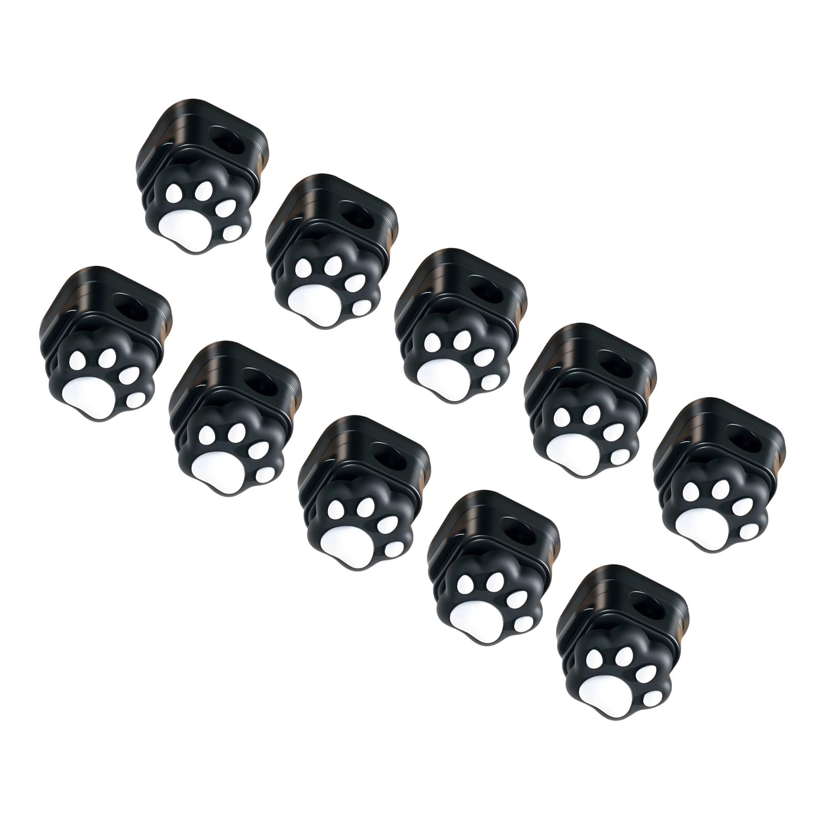 

ABS Cats Paws Design Cord Clip For Office Home Desk Cable Management And TangleFree Storage чорний