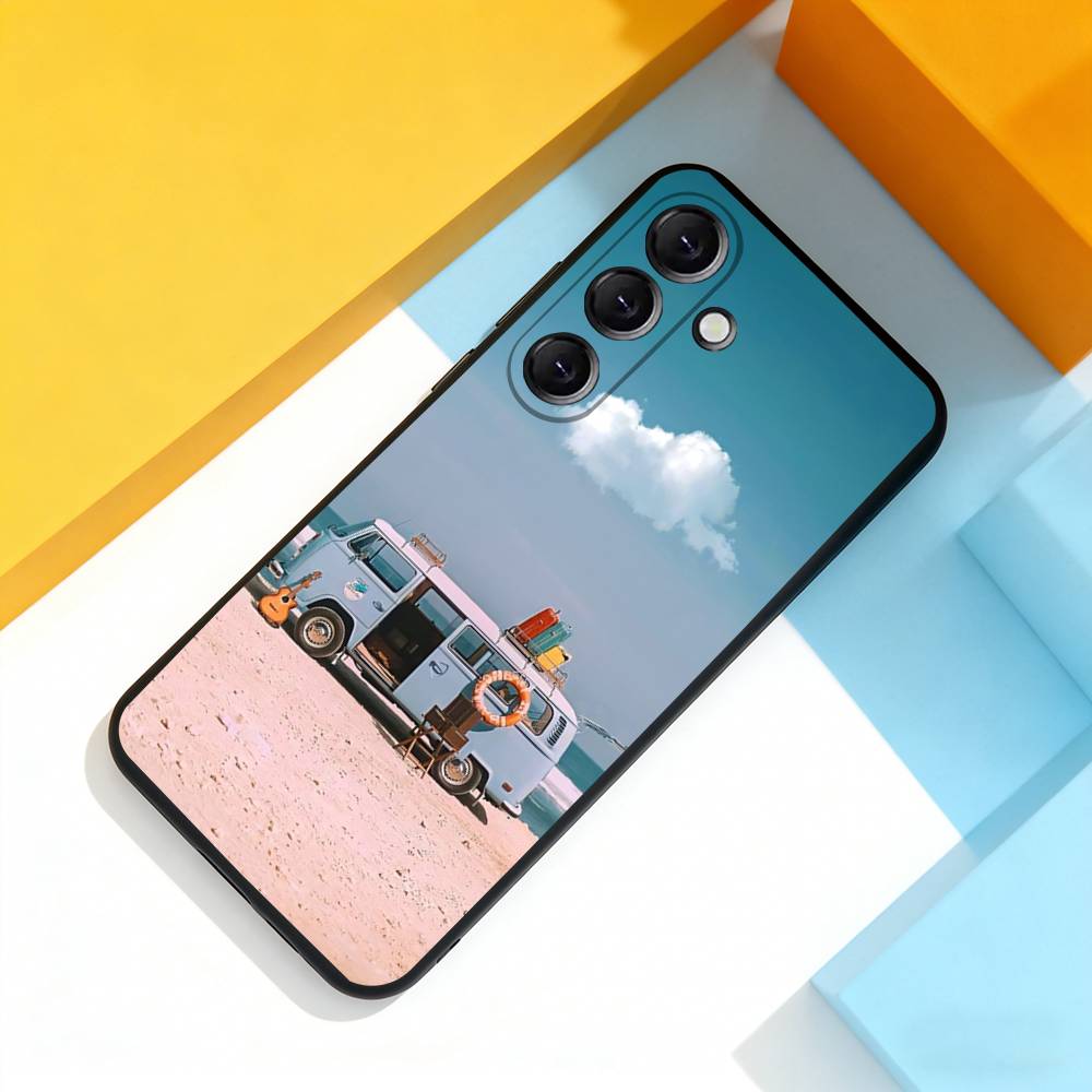 Combi Van Surfs Cool Phone Case For Samsung Galaxy A 73,72,51,53,52,71,22,5G,Note,J7,8,9 Soft Precise Hole Black Cover