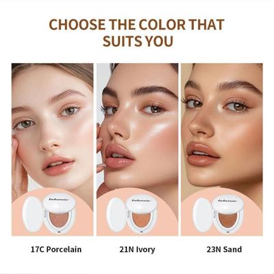 3 Color Cushion Concealer Foundation Cross-border Oil Control Long-lasting Creamy Skin Moisturizing Cushion Foundation