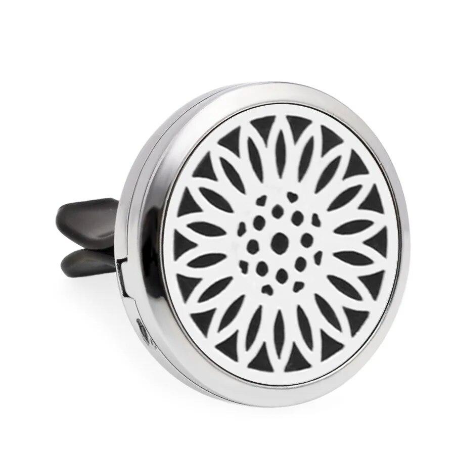 Aromatherapy Jewelry Car Perfume Air Freshener Car Clip Tree of Life Aroma Essential Oil Diffuser Necklace Locket Pendants