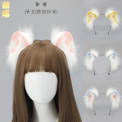 Simulation Japanese Animal Ear Headband Comic Show Cat Lady Cos Hair Accessories Lolita Cute Plush Cat Ears Hair