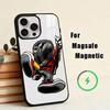 Coole Motorradfahrer Handyhülle Für iPhone17,16,15,14,13,12,11 Plus,Pro Magnetisch mit Magsafe Kabelloses Laden