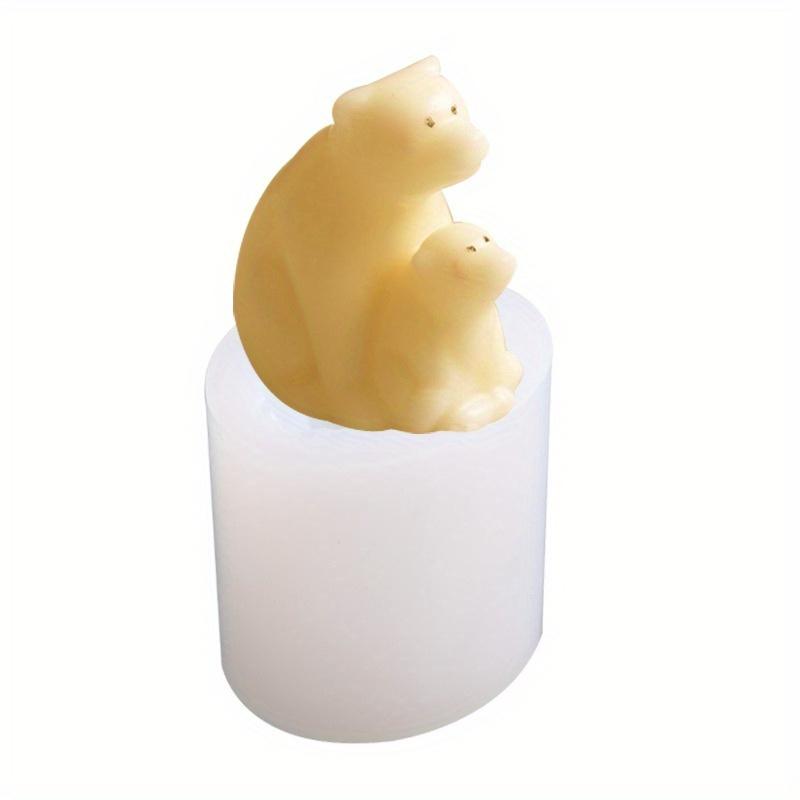 Silikonowa forma 3D niedźwiedź polarny | Narzędzie do rękodzieła DIY do aromaterapii, mydła i gipsu