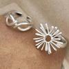 Adjustable Rings for Women 1/2PCS Cute Flower Hollow Firework Geometric Line Style for Anniversary Gift