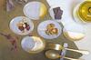 Transparent foil small set of in a wooden box plates, Coval, 3, (2)