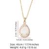 Teardrop Pendant Necklace for Women Golden Stainless Steel Clavicle Chain Wedding Party Daily Wear Jewelry Accessories