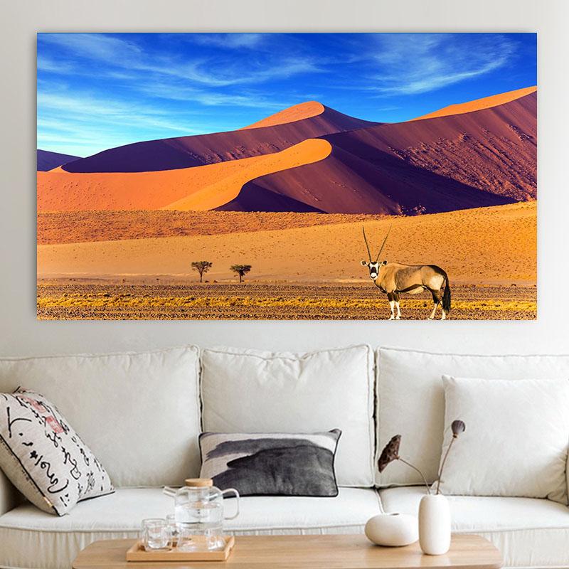 Landscape Desert Mountain Sand Dunes Canvas Painting Posters And Prints Wall Art Pictures For Living Room Home Decor No Frame