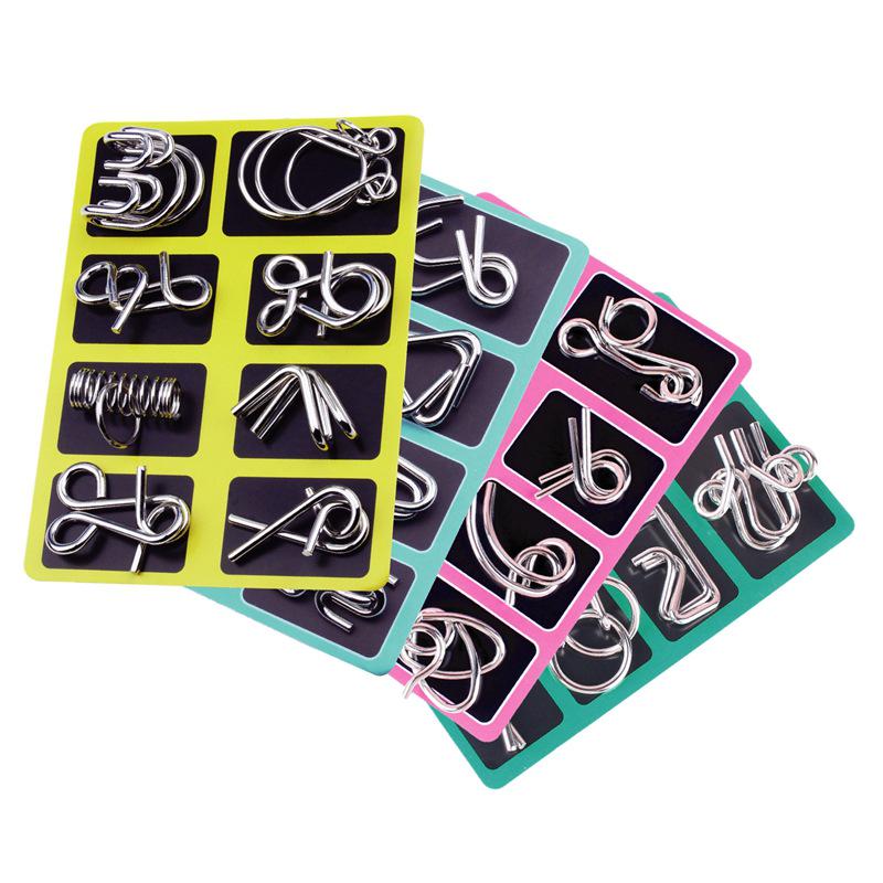 Viral Puzzle: Brain-Teasing Nine-Linked Rings – Fun Gift for Adults & Kids