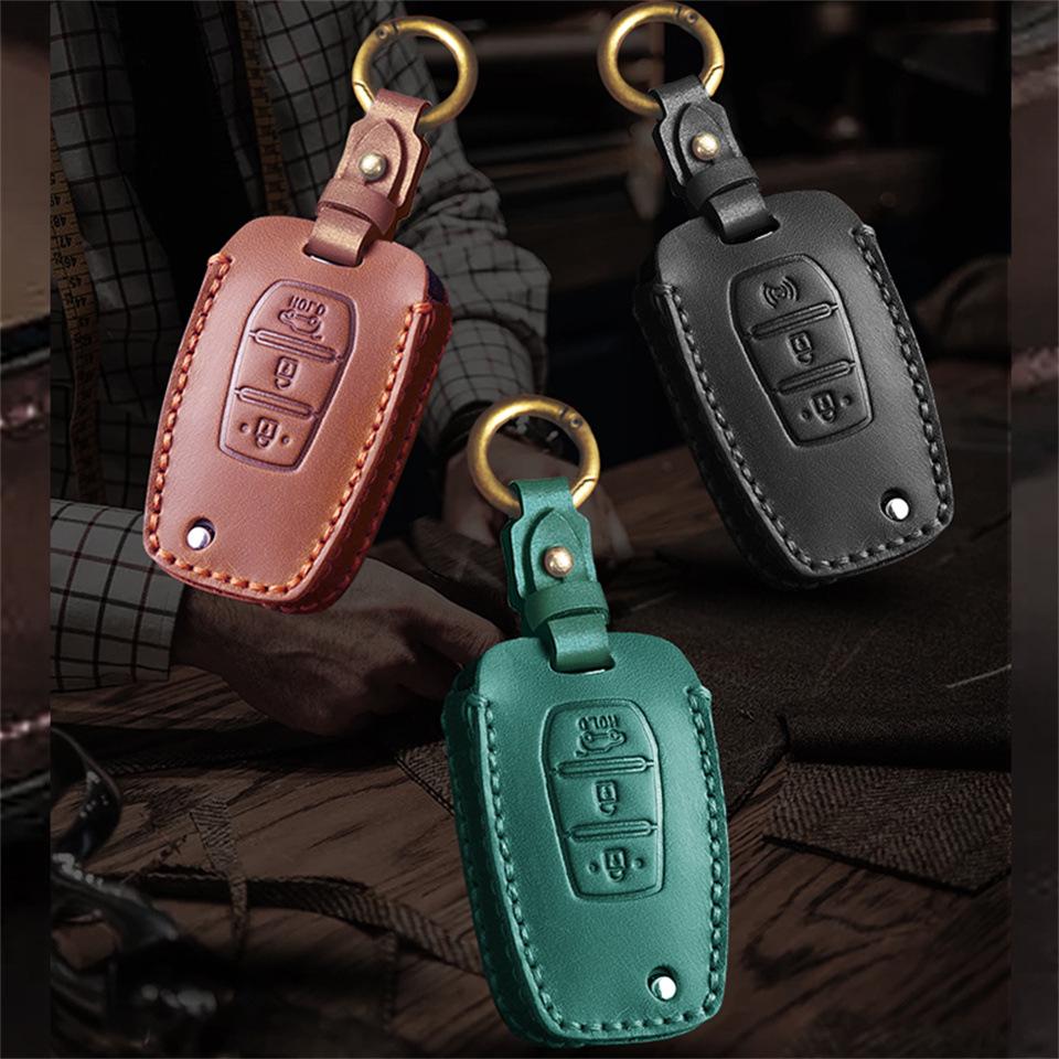 Echtes Leder Schlüsselhülle für Ssangyong Autos – Schutzhülle für Spezialschlüssel