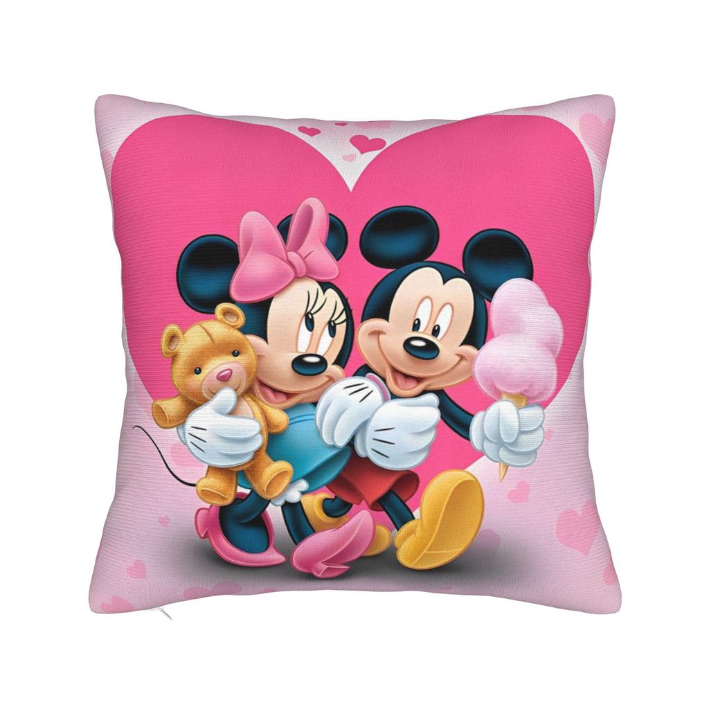 Mickey Mouse Kuddfodral Polyester Kudde för Soffa Söt Känd Tecknad, Avslappnade Kuddfodral