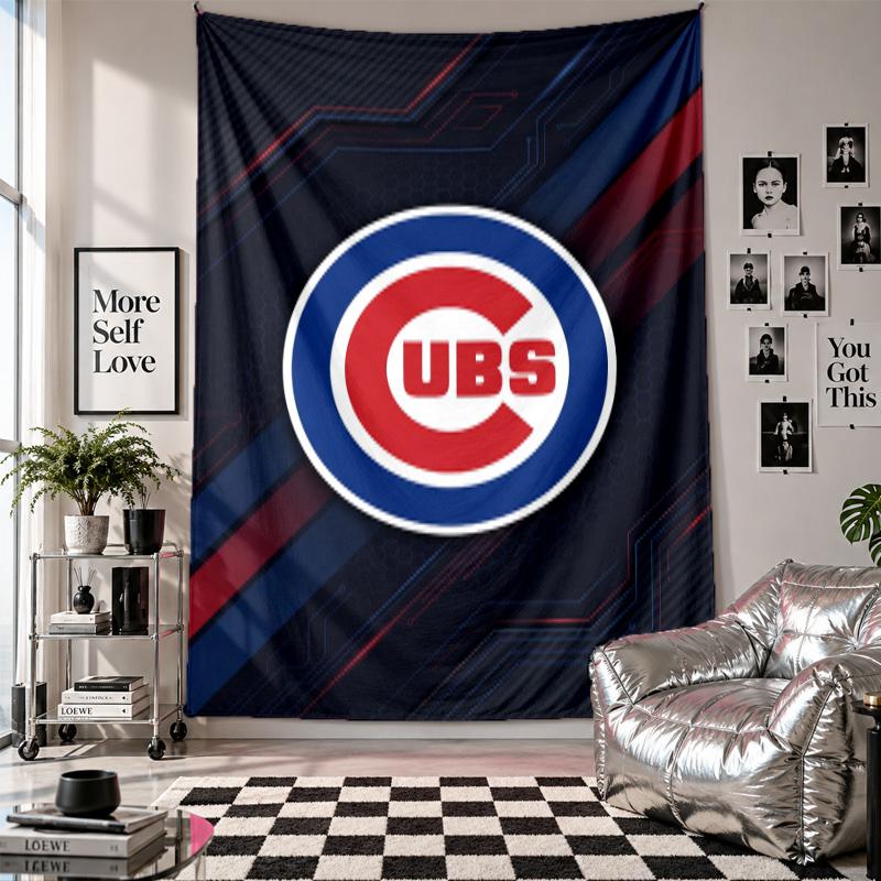 Chicago Cubs Wall Tapestry Home Decor Wall Hanging Cloth for Bedroom Living Room Background