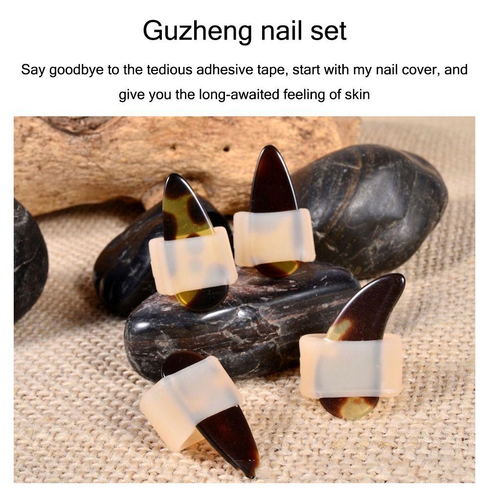 Silicone Guzheng Finger Guard Guzheng Practice Finger Protector Nail Tips Fixing Ring