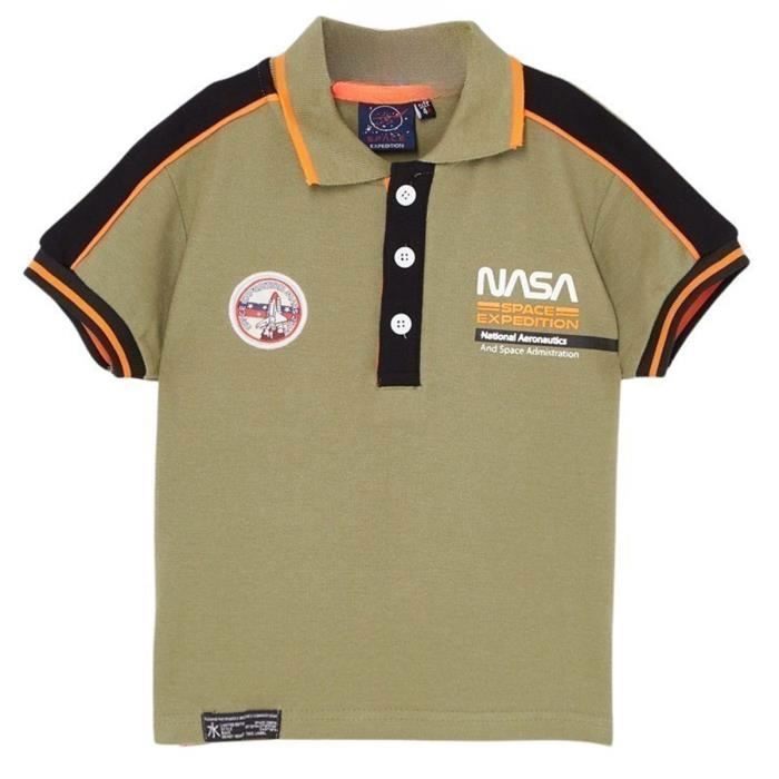 Polo Nasa Garcon - Nasa - GNS3038 K S4-10A - Marron - Droite - Col polo - Manches courtes