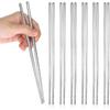 6 Pairs Metal Chopsticks, Stainless Steel Chopsticks, Reble Metal Chopstick Dishwasher Safe, Lightweight Non-slip Stainless Steel, Reble Chopstick