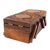 Wooden Jewellery Box (Brass n Carving) for Women/girls Flip Flap Handmade Gift, 8 Inches …