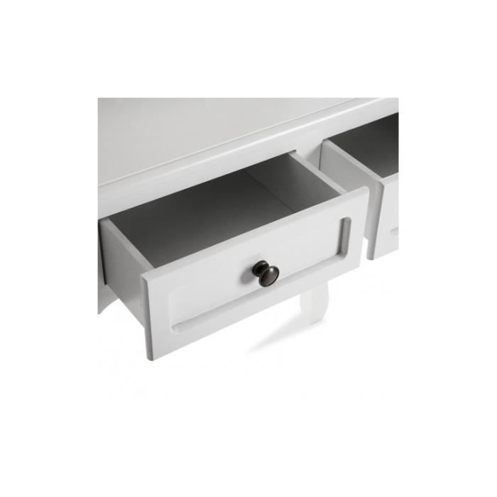Classic Venus Dressing Table - VERSA - 146 X 40 X 75 Cm - Wood and Glass - White