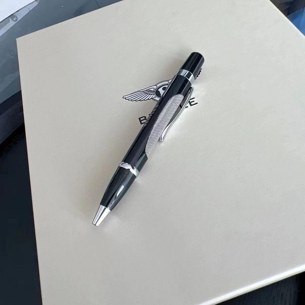 Black Rotating Metal Pen Durable Metal Business Ballpoint Pen For Bentley Continental GT MULLINER BentaygaFlyingHurtlingSpurlogo TH3
