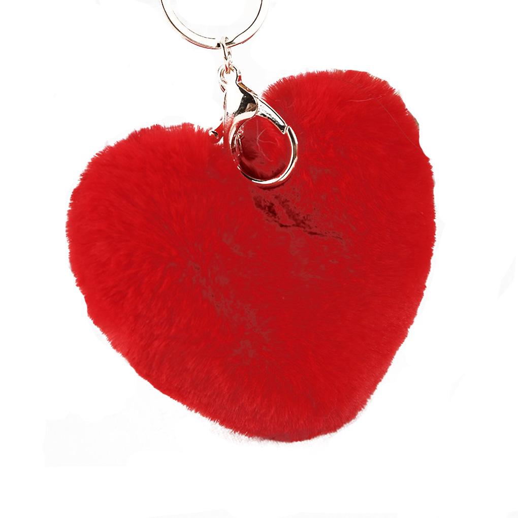 Heart Shape Hair Ball Pendant Mobile Phone Bag Hanging Decor