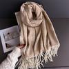2025 New Camellia Imitation Cashmere Pashmina Shawl Lady Wrap Warm Winter Scarves Long Tassel Female Foulard Hijab Stoles Scarf