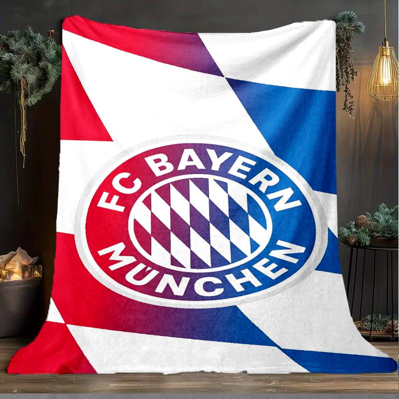 1PC FC Bayern München Printed Soft Flannel Blanket Throw for Adult Bedroom Living Room Sofa Camping Travel Fan Gifts Christmas Gifts