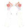 Handmade Plush Animal Ear Headband Lolita Cosplay Sweet Lace Hair Accessory Detachable Petals