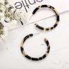 Trendy Acrylic Earring Women Classic Leopard Round Hoop Elegant Acrylic Jewelry