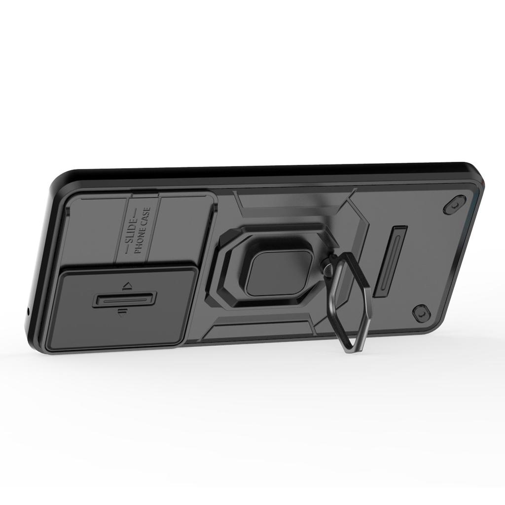 For Oppo A79 5G/A2 5G Case Camera Protection PC+TPU Phone Cover with Ring Kickstand