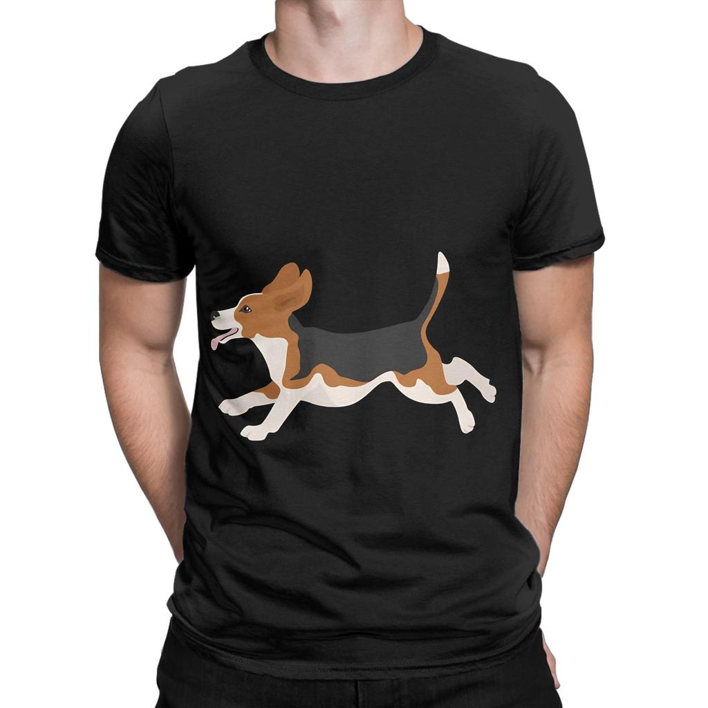 Beagle Novelty 100% Cotton T-Shirt Beagle Tops Tees For Men
