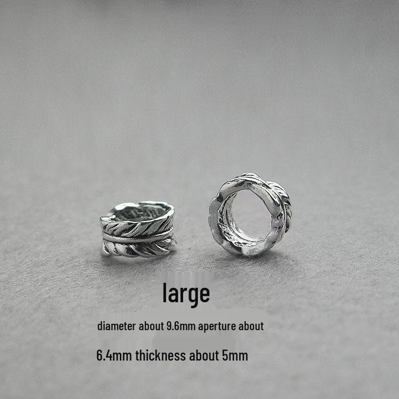 Tibetan Antique Silver Flower Spacer Beads Pendant for DIY Jewelry