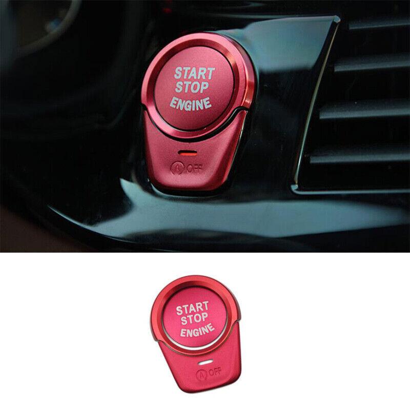 Red Aluminum Ignition Switch Start Button Frame Trim For BMW 5 Series G30 18-22