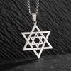 Stainless Steel Jewish Hebrew Tetragrammaton Wicca Pentagram Pendant Necklace Israeli Religious Amulet Jewelry