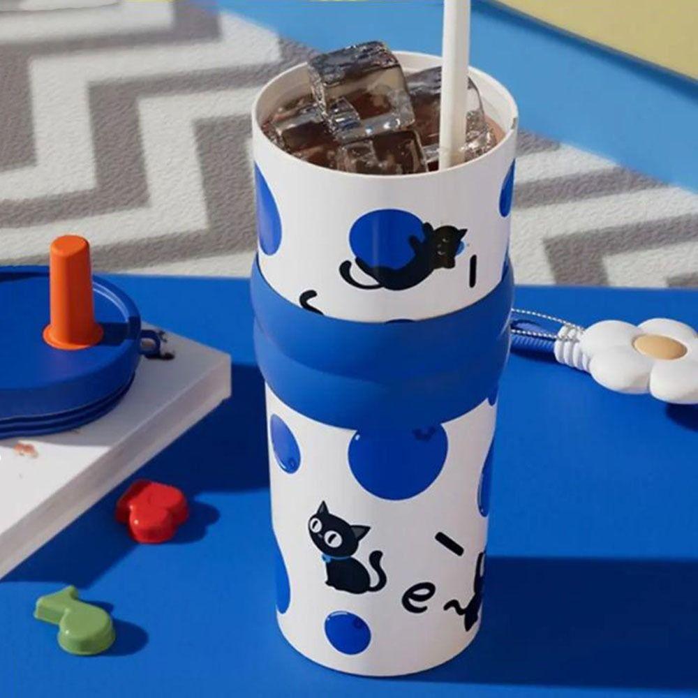 Ceramic Coated Vacuum Cup Stainless Steel Thermal Water Bottle Practical Vacuum Mug  Sports