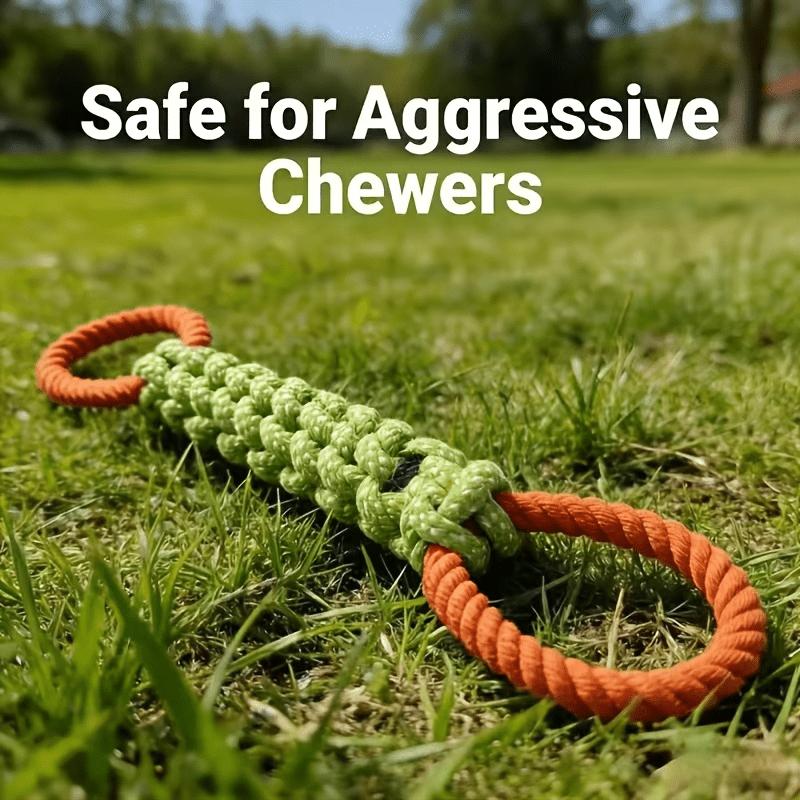 1 large, durable dog rope knot toy—a chew-resistant pet toy designed for dental care and outdoor play