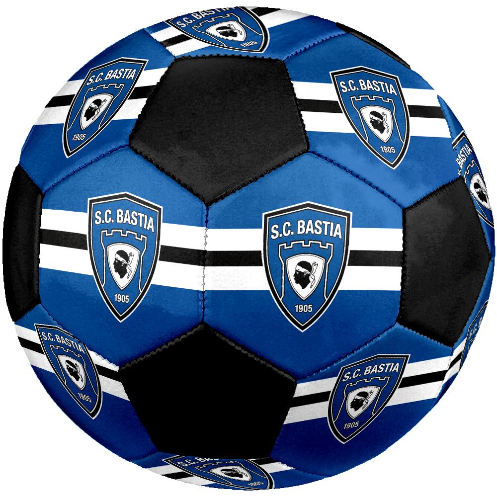 SC Bastia Soccer Ball, Colorful, Suitable for All Ages, Machine-stitched, PVC Material, Competition Grade, Durable and High Bounce