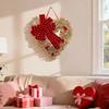 Valentine'S Day Flower Wreath Door Decoration Fabric Hanging Decoration, Confession Heart-Shaped Outfit